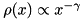 $\rho(x) \propto x^{-\gamma}$