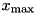 $x_\mathrm{max}$